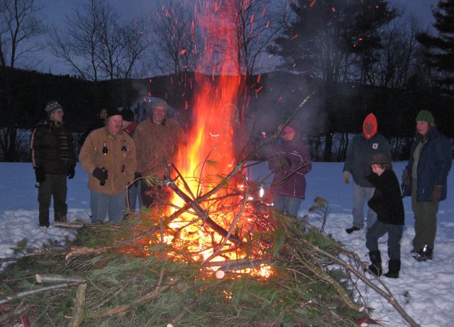 Bonfire in the Snow